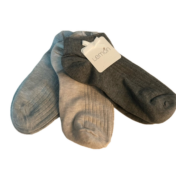 COPY - Lemon Woman’s 3 Pack Silk Touch Low-cut Socks Sock Size One Size NEW - Picture 2 of 4